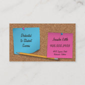 Haut carte de visite de maître d'école - note de (Dos)