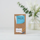 Haut carte de visite de maître d'école - note de (Debout devant)