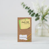 Haut carte de visite de maître d'école - note de (Debout devant)