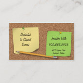 Haut carte de visite de maître d'école - note de (Dos)