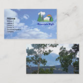 Haut carte de visite de montagne (Devant / Derrière)