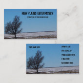 Haut carte de visite de plaines (Devant / Derrière)