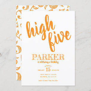 Haut Cinq cinquième anniversaire Invitation