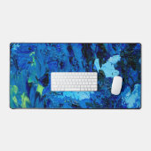 Haut contraste Bleu et Vert Art Abstrait (Clavier et souris)