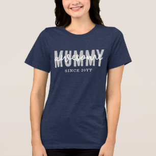 Haut court chic bleu marine personnalisé pour mama