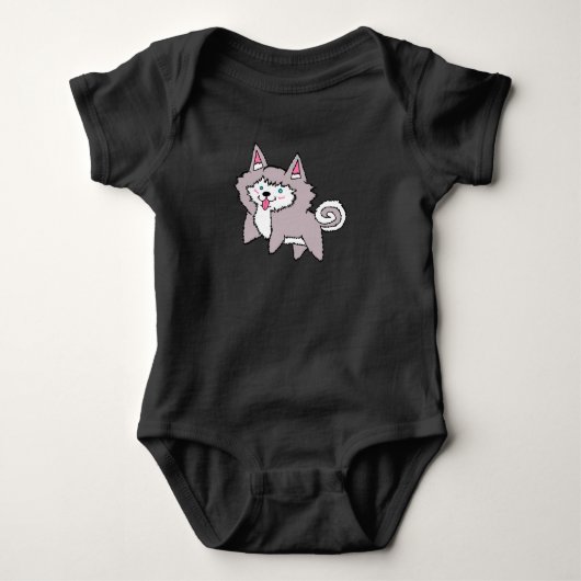 Haut de bébé en forme de chiot husky (Devant)