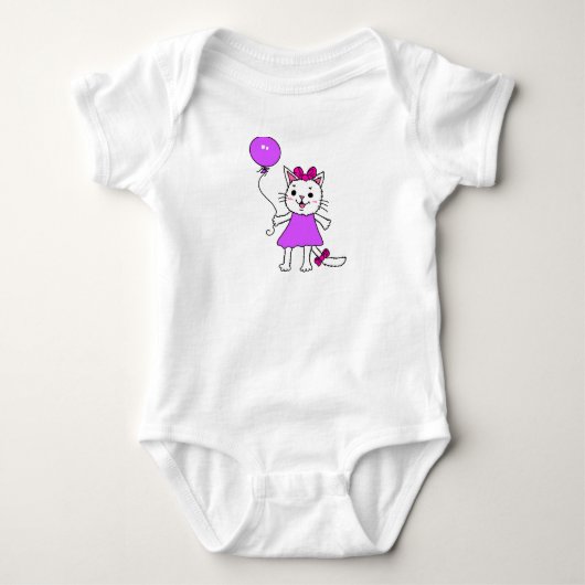 Haut de bébé Kitty avec ballon (Devant)