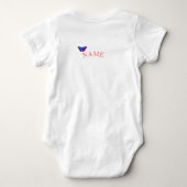 HAUT DE BODYSUIT BÉBÉ PAPILLONS JAPONAIS ET NOM PE (Dos)