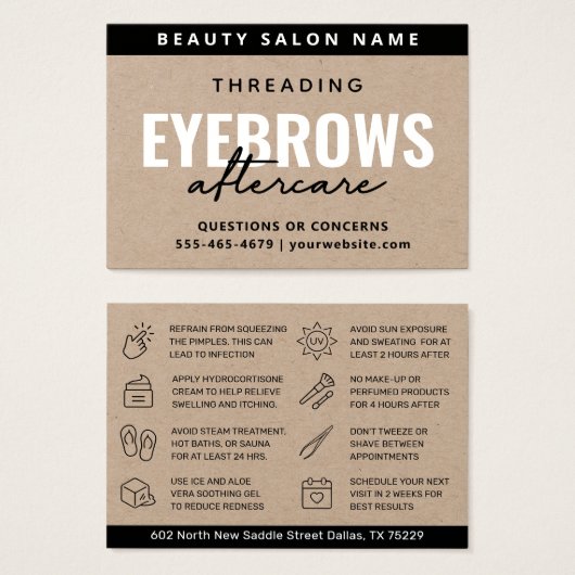 Haut de gamme Eyebrow Threading de luxe d'artisana (Devant & derrière)