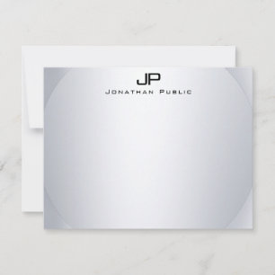 Haut de modèle élégant simple monogramme argent fa