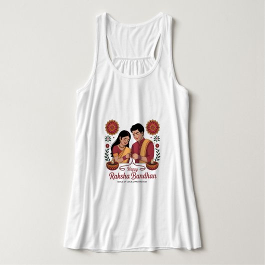 Haut de tank à dos nageur fluide Raksha Bandhan (Design devant)