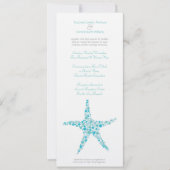 Haut Mariage Aqua Turquoise Starfish Invitation (Devant)