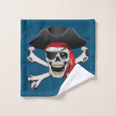 Haut-parleur Bluetooth Pirate Skull (Gant de toilette)