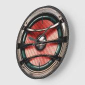 Haut-parleur cool 5 options Horloge murale (Angle)