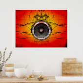 Haut-parleur de musique sur une affiche murale fis (Cuisine)