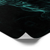 Haut-parleur de musique verte sur une affiche arri (Coin)