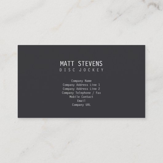 Haut-parleurs DJ Carte de visite (Dos)