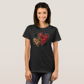 Haut Red Heart léopard Valentine's Day Femmes fill (Devant entier)