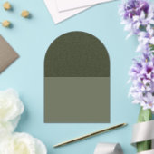 Haut Specké Moss Arc Vert Acrylique Invitation (Insitu (Mariage))