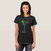 Haut St. Patty's Day Four Leaf Clover Cute Martini (Devant entier)