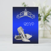 Haut talons Tiara Royal Blue Quinceanera RSVP (Debout devant)