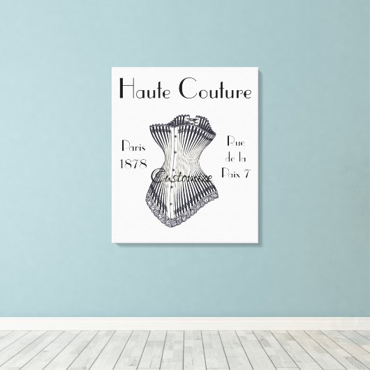 Haute Couture Corset Thunder_Cove Canvas Afdruk (Insitu (Houten vloer))