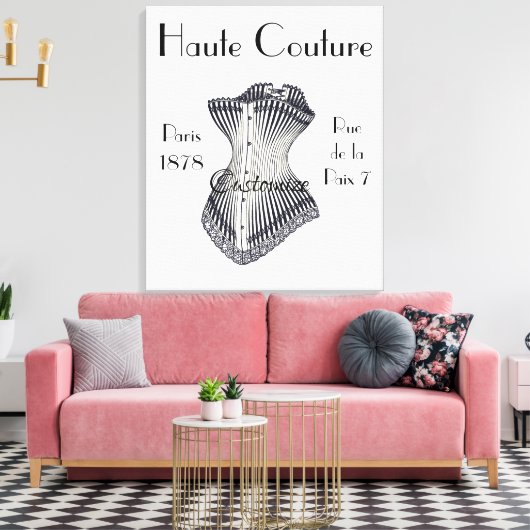 Haute Couture Corset Thunder_Cove Canvas Afdruk (Insitu (Woonkamer))