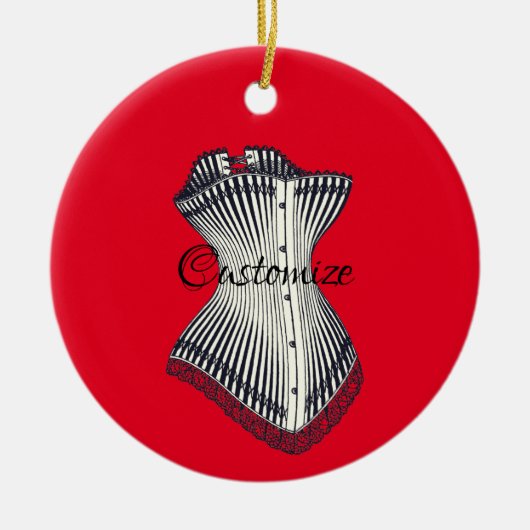 Haute Couture Corset Thunder_Cove Keramisch Ornament (Voorkant)