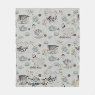 Haute Couture Ducks & Chicken Baby Fleece Deken