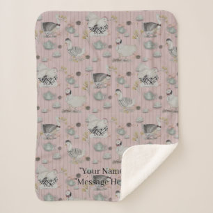 Haute Couture Kip print Sherpa Deken