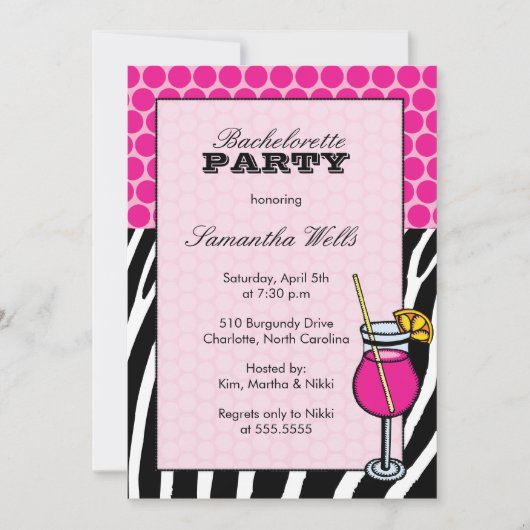 Haute Invitation - Bachelorette invitations (Devant)