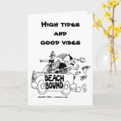 HAUTE MARÉE ET BONNES HEURE *50e* Carte d'annivers (Fleur jaune)