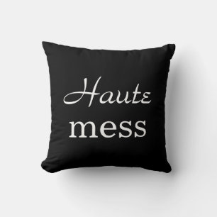 Haute Mess Pillow in het zwart Kussen