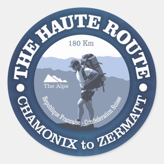 Haute Route Ronde Sticker (Voorkant)