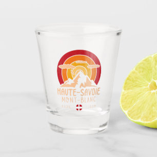 Haute-Savoie Frankrijk Retro Zonsondergang Skiën S Shot Glas