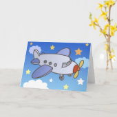 Hautes cartes de voeux volantes d'avion (Fleur jaune)