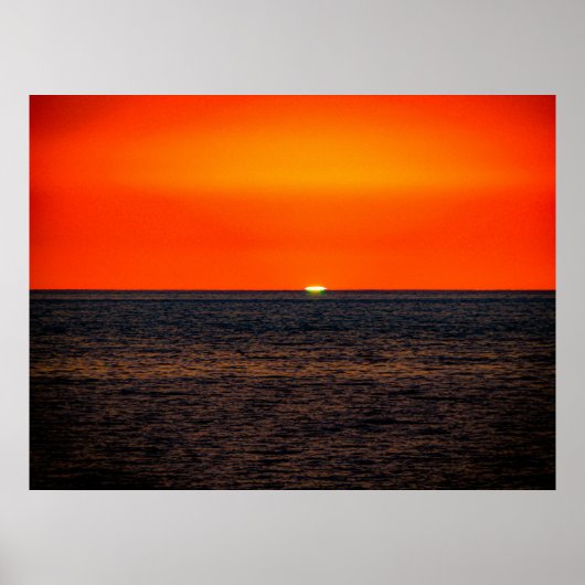 Hauting donkerrode Maui zonsondergang poster (Voorkant)