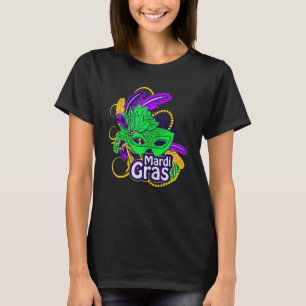 Hauts de Mardi Gras pour femmes Masque Plumes Perl