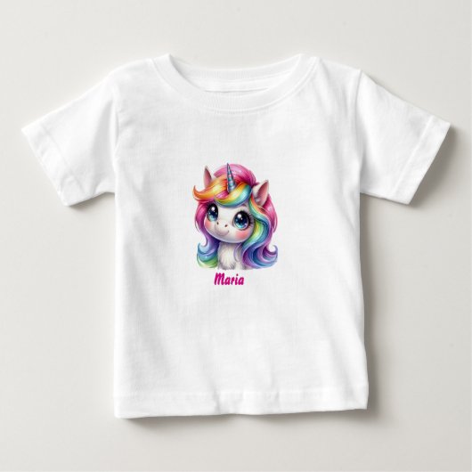 Hauts et T-Shirts bébé licorne mignonne (Devant)