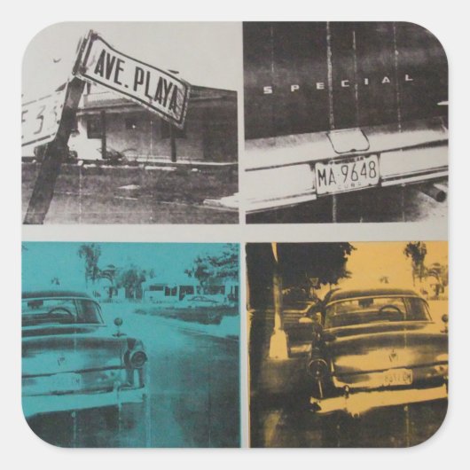 Havana 3 vierkante sticker (Voorkant)