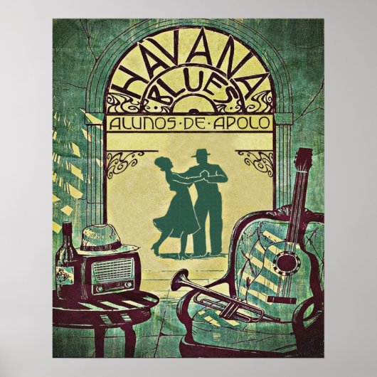 Havana Blues, danskoppel, feest,  Poster (Voorkant)