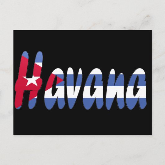 Havana, Briefkaart van de Cubaanse vlag (Voorkant)