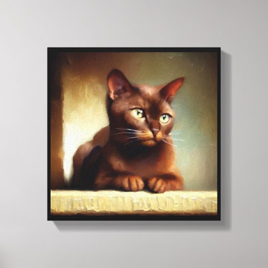 Havana Brown Cat Canvas Afdruk (Voorkant)
