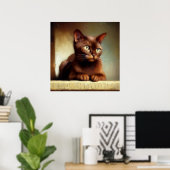 Havana Brown Cat Poster (Thuiskantoor)