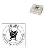 Havana Brown Cat Retouradres Rubberstempel (Gestempeld)