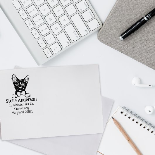 Havana Brown Cat Retouradres Rubberstempel