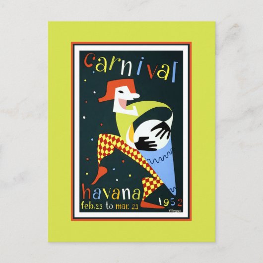 Havana Carnival 1952 Briefkaart (Voorkant)