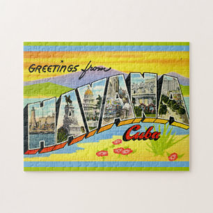 Havana Cuba ansichtkaart 11x14 Legpuzzel