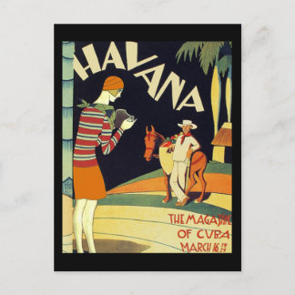 Havana Cuba Art Deco Hoesje  kunst Briefkaart