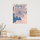 Havana - Cuba Breezy City Map Poster (Keuken)